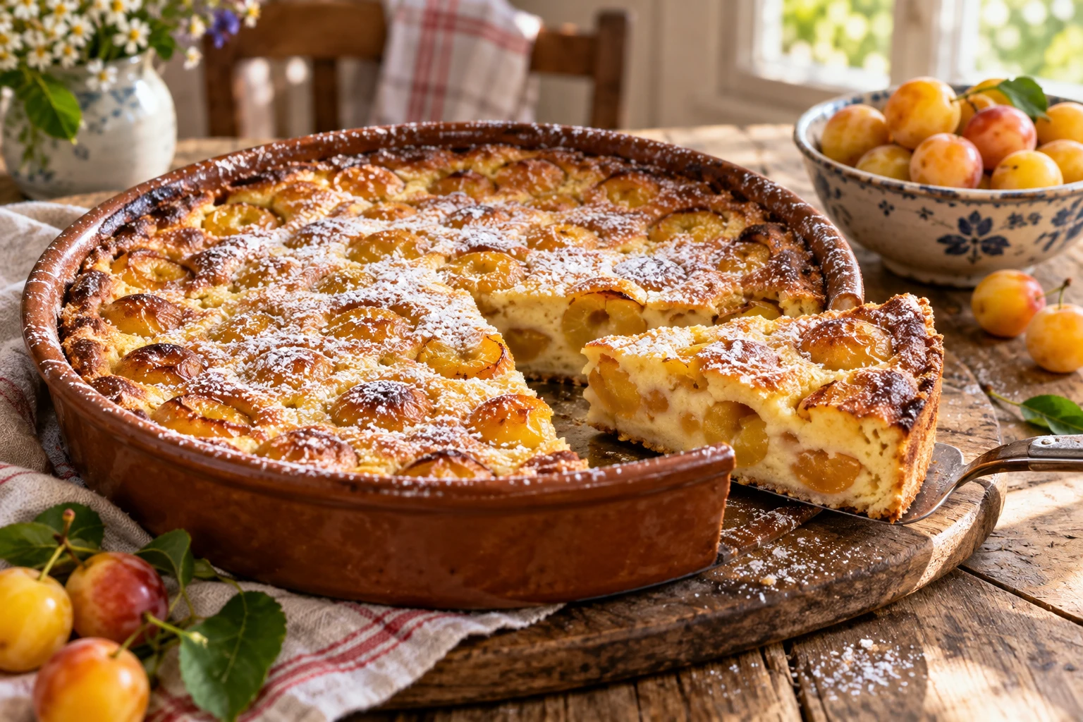 Le clafoutis mirabelle de ma grand-mère, simple et chiffré